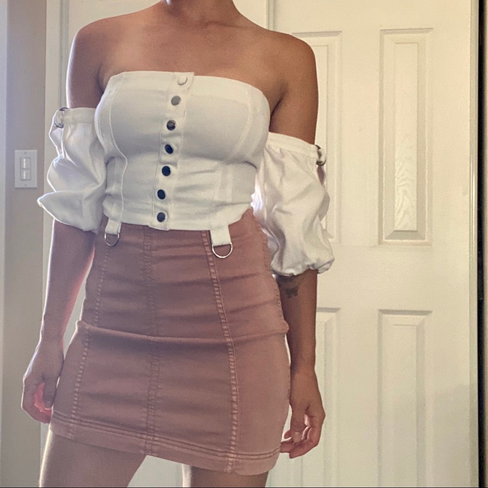 SOLD!! Pink free people mini skirt